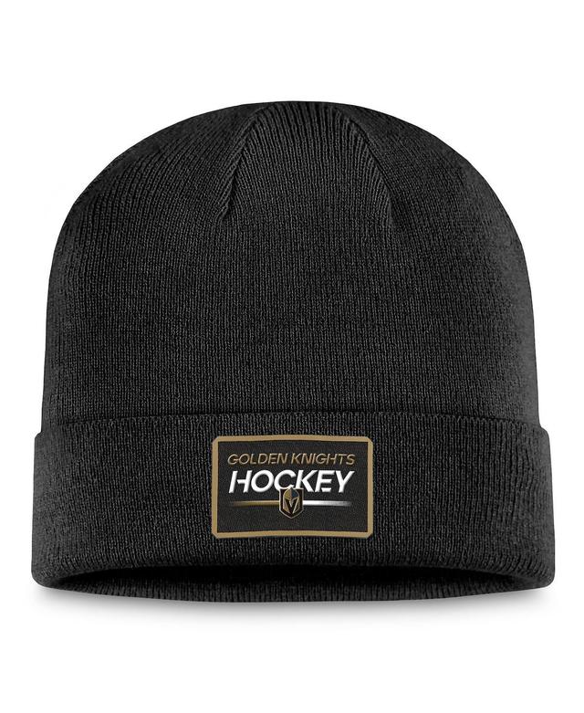 Mens Fanatics Black Vegas Golden Knights Authentic Pro Cuffed Knit Hat Product Image