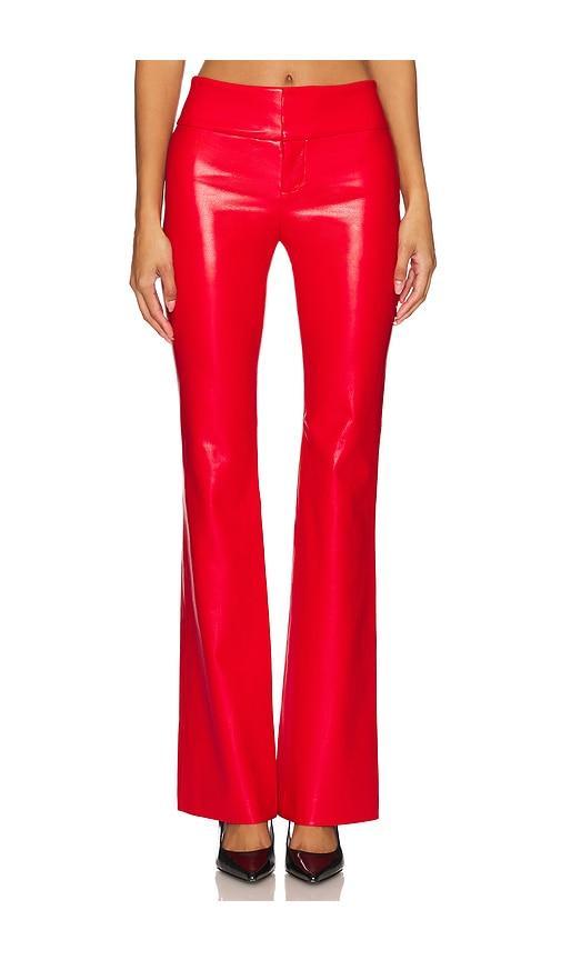 Olivia Vegan Leather Side Slits Pant Product Image