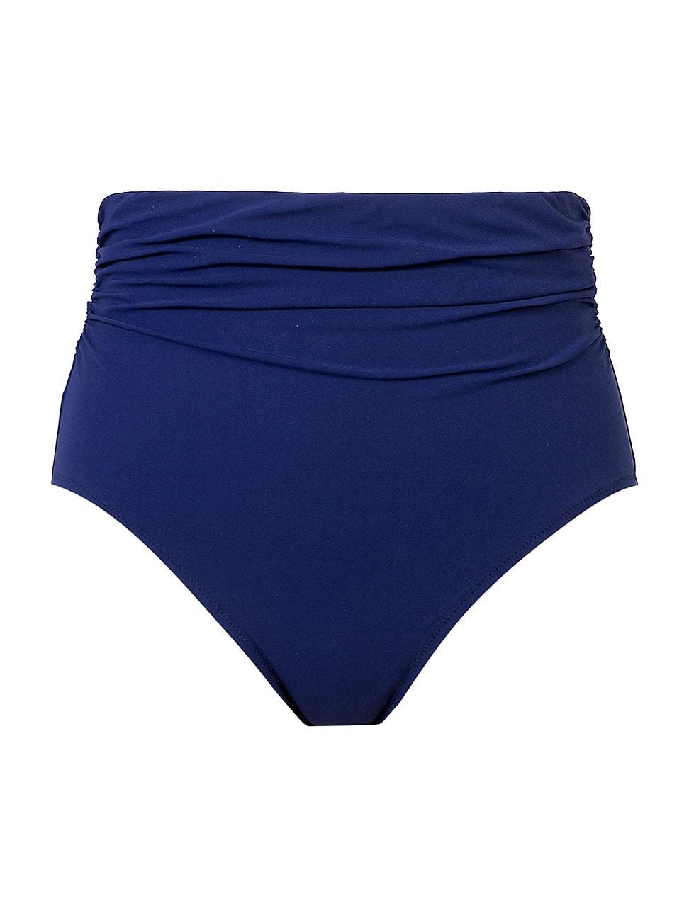 Womens High-Rise Ruched Bikini Bottoms Product Image