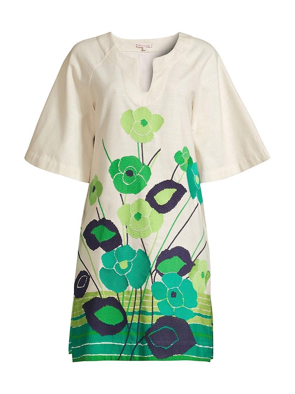 Womens Dreamy Grass Is Greener Caftan Minidress Product Image