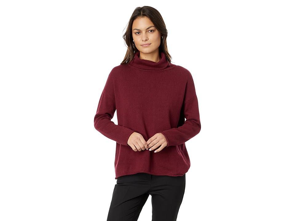 Eileen Fisher Petite Turtle Neck Tunic (Roseberry) Women's Sweater Product Image