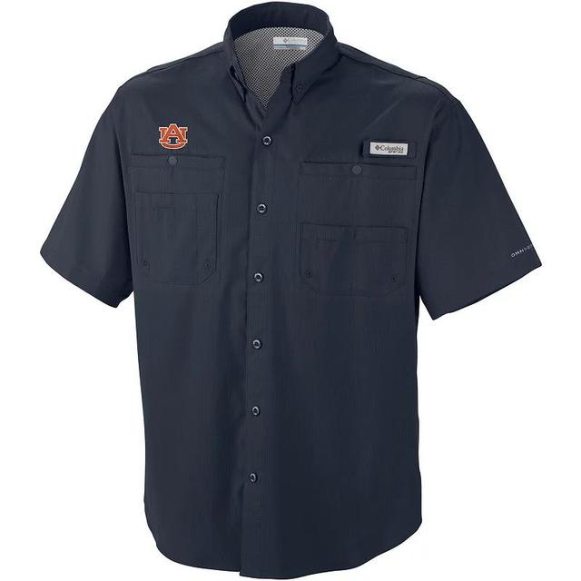 Columbia Mens Collegiate PFG Tamiami Short Sleeve Shirt - Auburn- Product Image