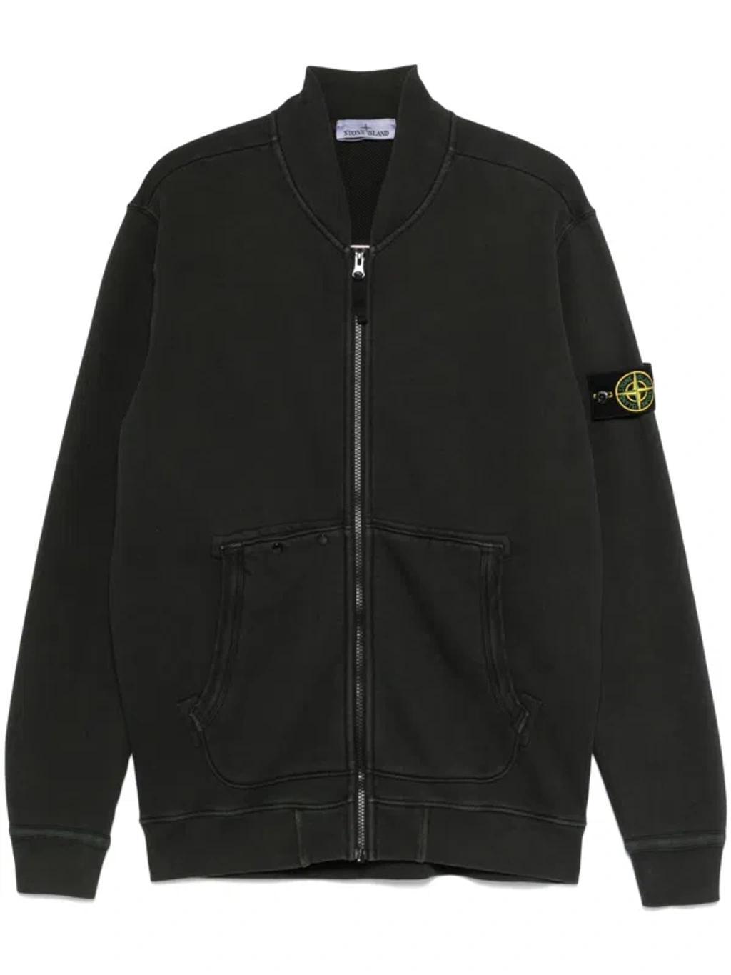 STONE ISLAND Zip-up Cardigan In Grey Product Image