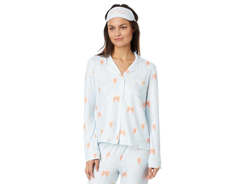 PJ Salvage Sparkling Ros Print Pajamas with Sleep Mask Product Image