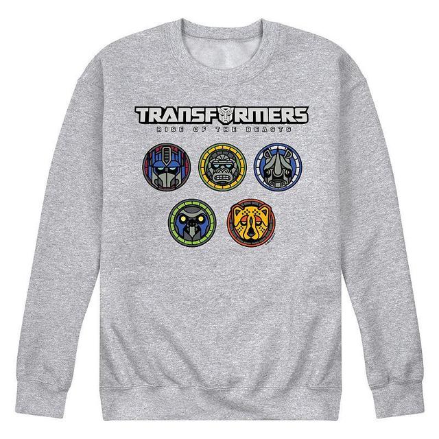 Mens Transformers Logo With Badges Fleece Sweatshirt Med Grey Product Image