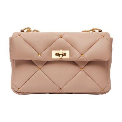 Roman Stud Shoulder Bag In Pink Product Image