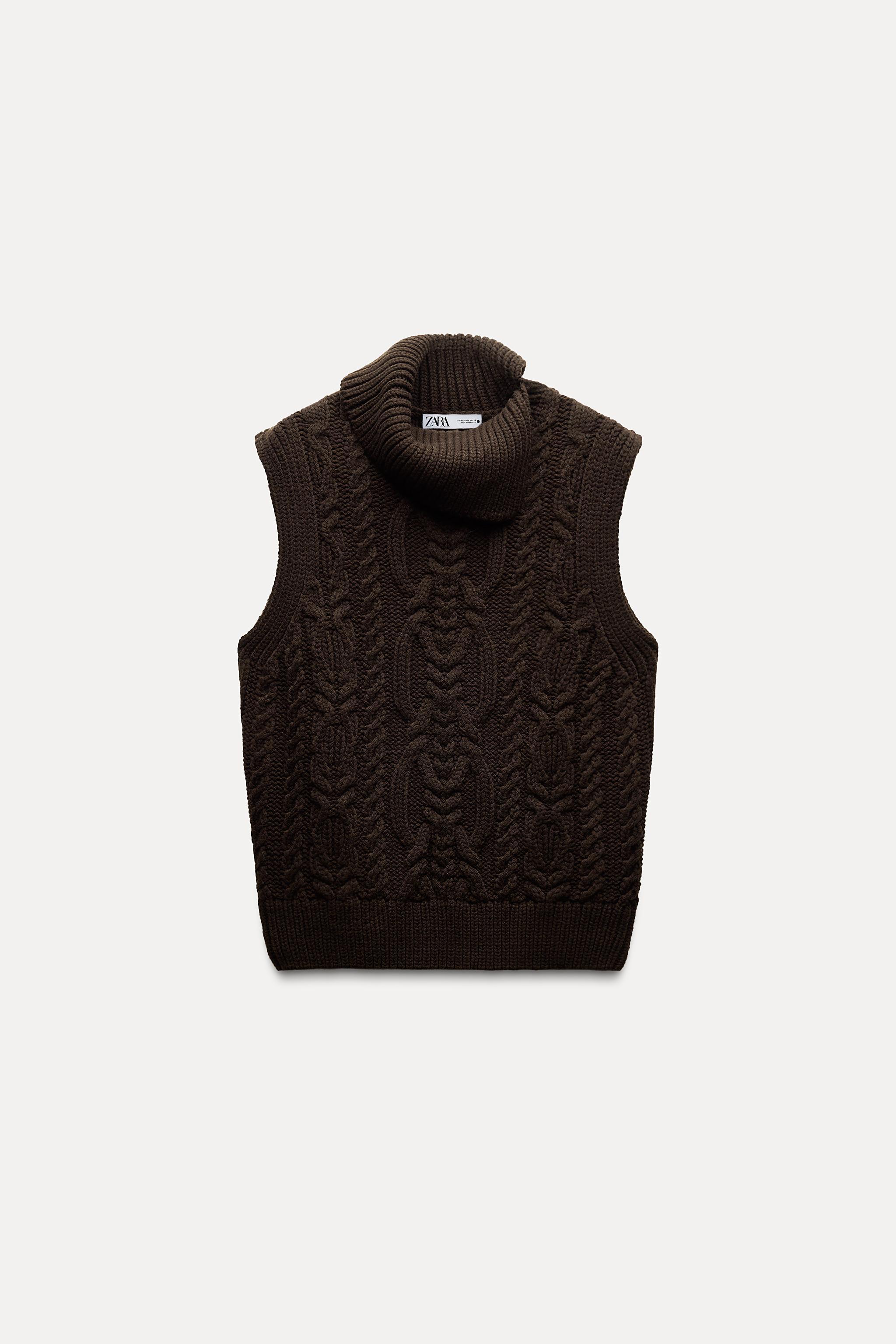 CABLE KNIT VEST Product Image