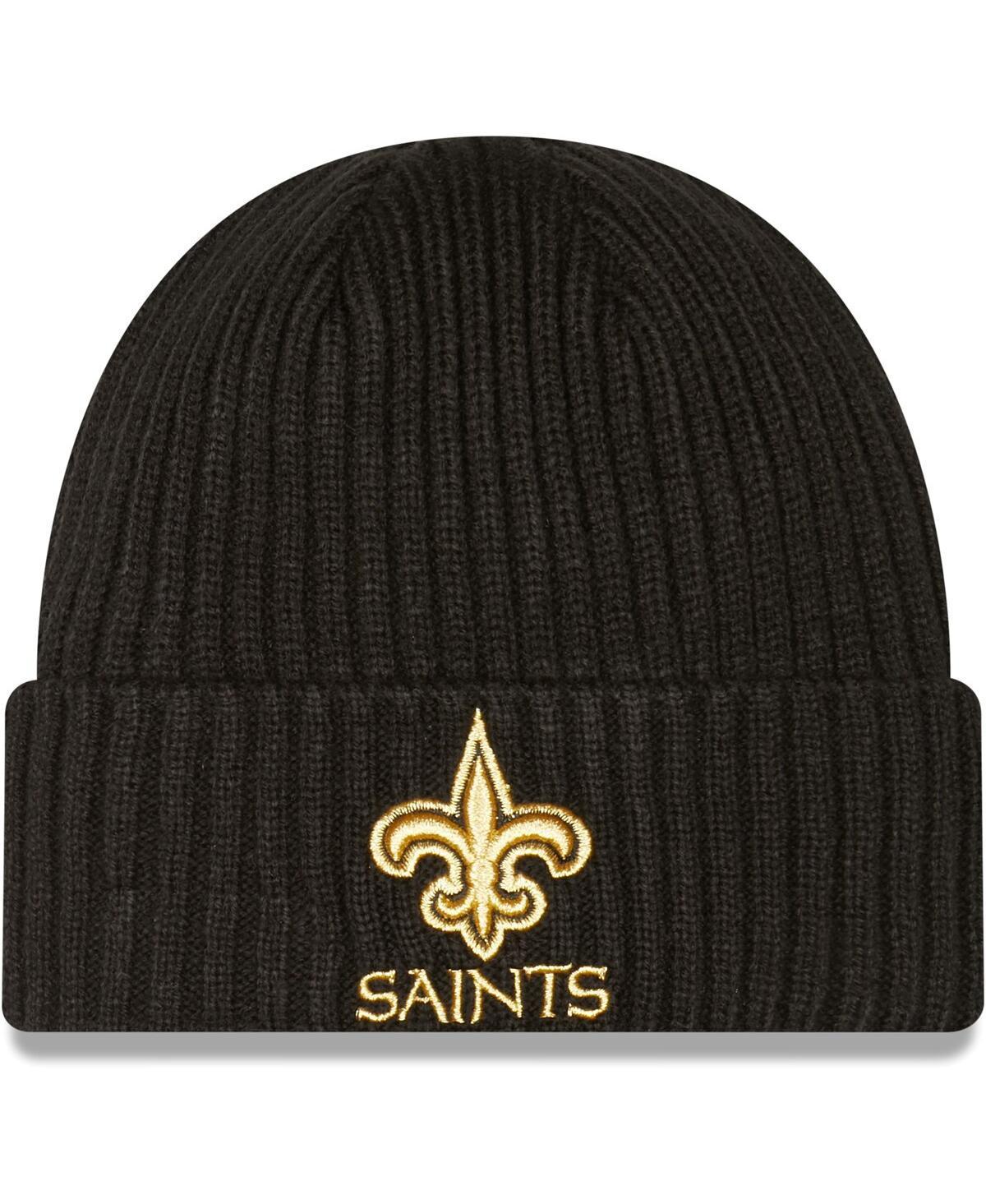 Mens New Era New Orleans Saints Logo Core Classic Cuffed Knit Hat Product Image