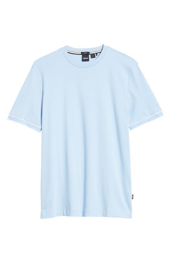 Tiburt Tipped T-shirt In Light Blue Product Image