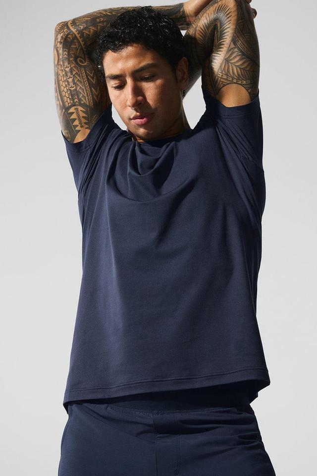 Conquer Reform Crewneck Short Sleeve - Navy Male Product Image