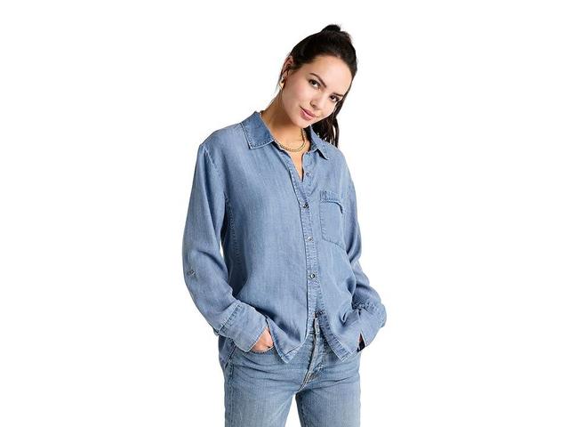 Splendid Reese Chambray Shirt (Medium Indigo) Women's Clothing Product Image