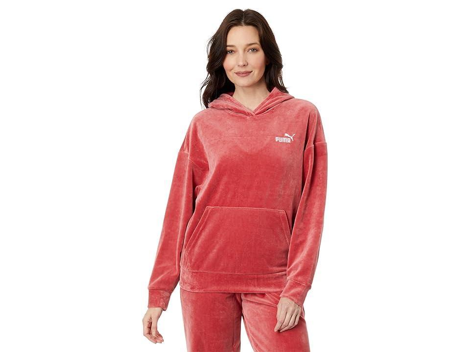 PUMA Essentials Elevated Velour Pullover Hoodie (Astro ) Women's Clothing Product Image