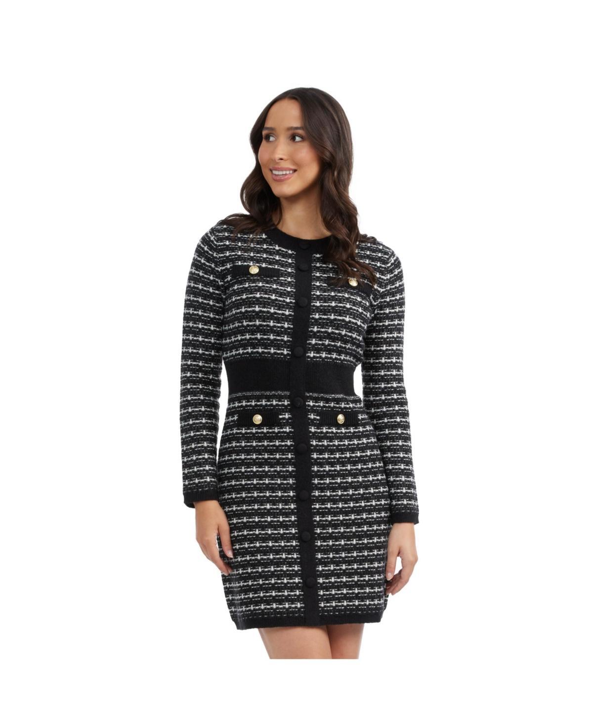 Womens Ellen Tracy Boucle Sweater Dress Product Image