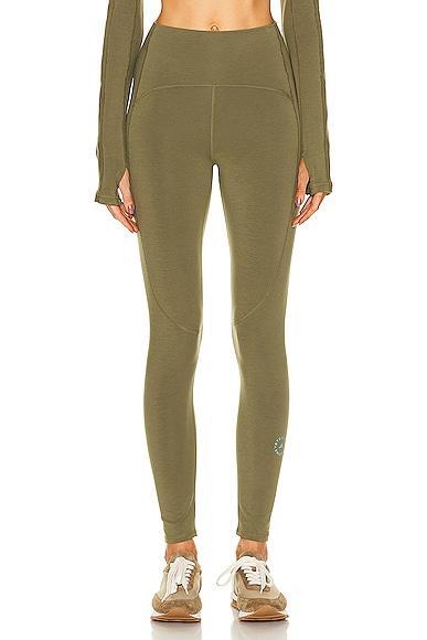 adidas by Stella McCartney True Strength Yoga 7/8 Legging in Olive Product Image