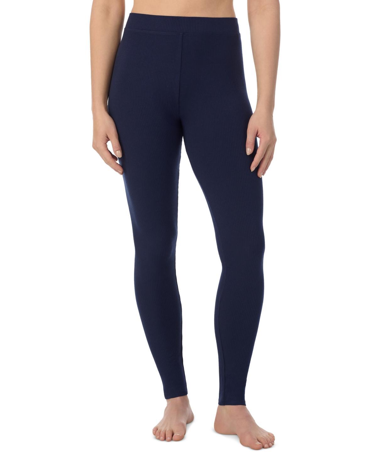 Cuddl Duds Womens Stretch Ribbed High-Rise Leggings Product Image