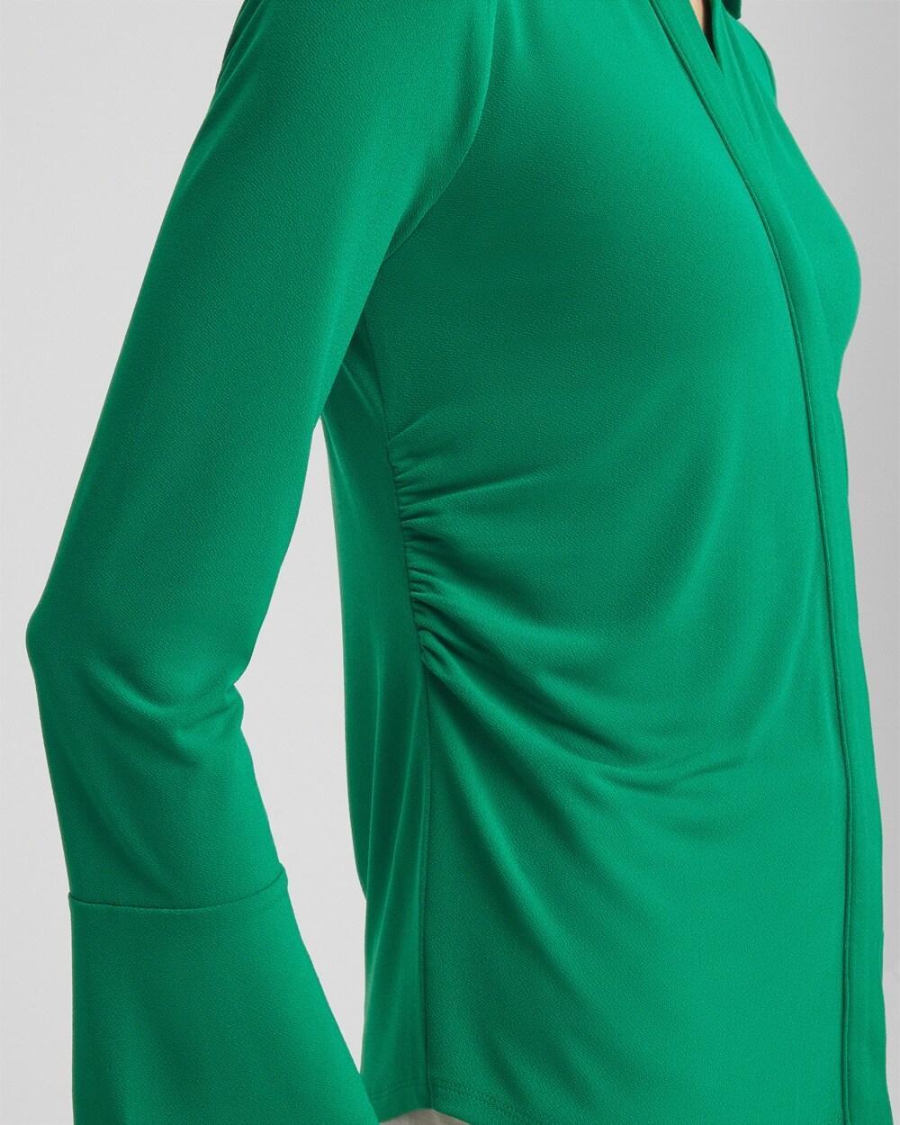 Collared Ruched Seam Top Product Image