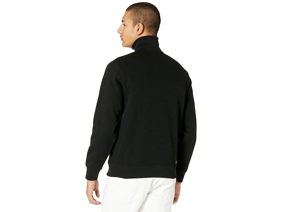 Lacoste Long Sleeve Solid 1/4 Zip Interlock Ribbed Sweatshirt Men's Clothing Product Image