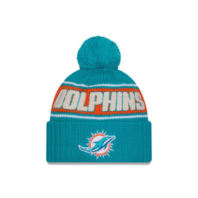 Miami Dolphins 2024 Cold Weather Sport Pom Knit Hat Male Product Image