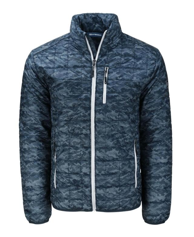 Cutter & Buck Mens Rainier PrimaLoft Eco Insulated Full Zip Printed Puffer Jacket Product Image