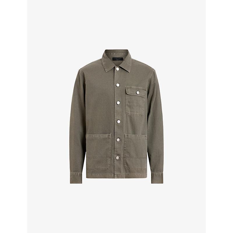 Nevis Cotton Twill Chore Jacket In Bancha Green Product Image