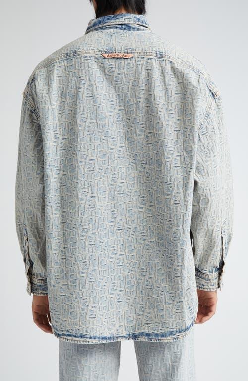 ACNE STUDIOS Monogram Cotton Shirt In White Product Image