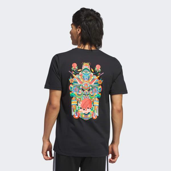 adidas India Cricket Traditional Graphic Tee White M Mens Product Image