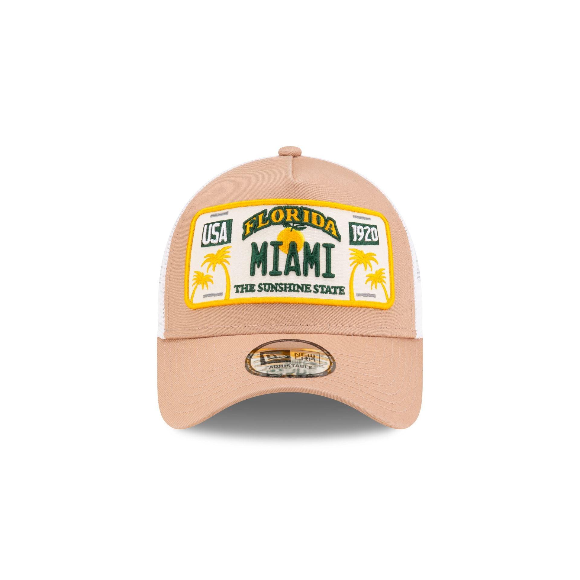 New Era Miami Plate 9FORTY A-Frame Snapback Hat Male Product Image