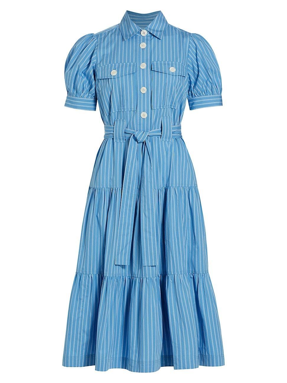 Womens Buffy Striped Cotton Midi-Dress Product Image