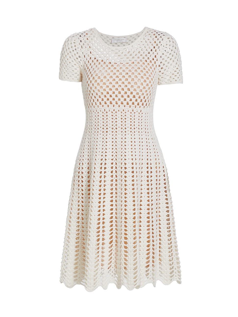 Womens Crocheted Cotton & Cashmere Dress Product Image