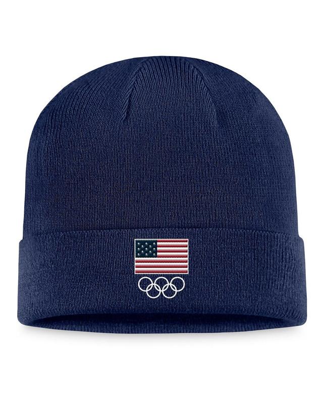 Fanatics Mens Navy Team Usa Flag Cuffed Knit Hat Product Image