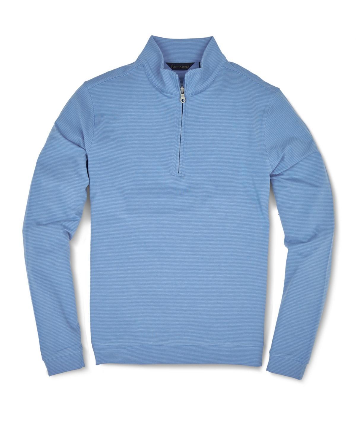 Scott Barber Mens Stripe Zip Mock Sweatshirt Product Image