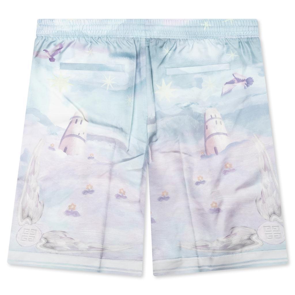 Printed Bermuda Silk Shorts - Multicolored Male Product Image