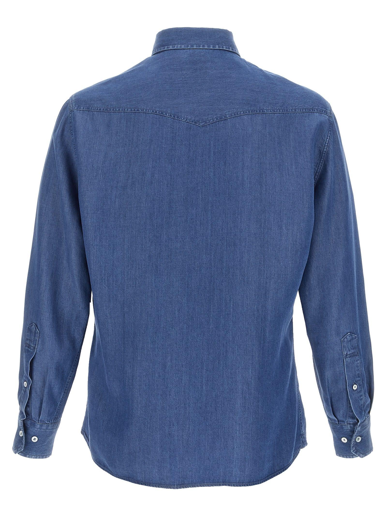 BRUNELLO CUCINELLI Shirt In Blue Product Image