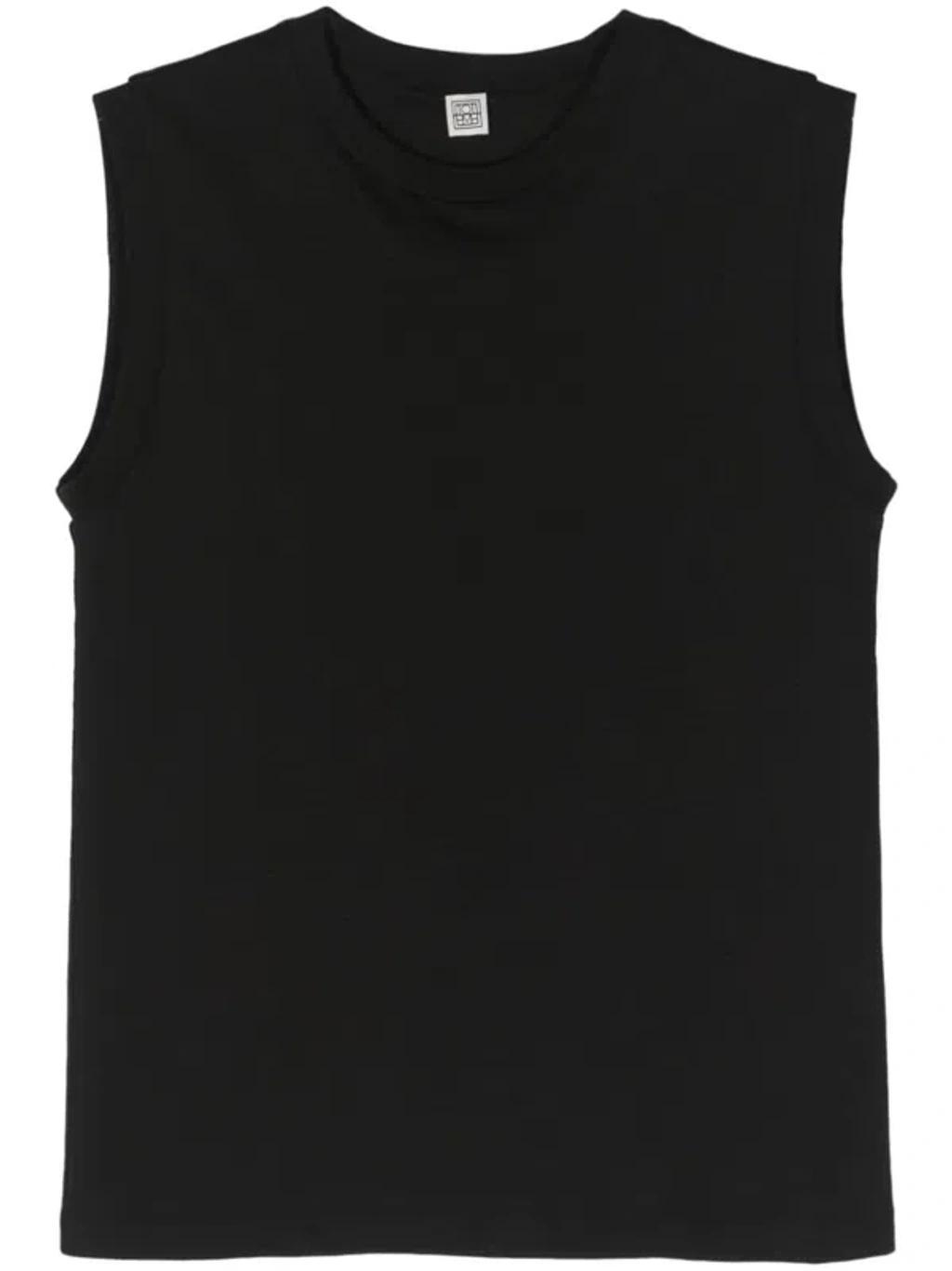 TOTÊME Toteme Relaxed Organic Cotton Tank Top In Black Product Image