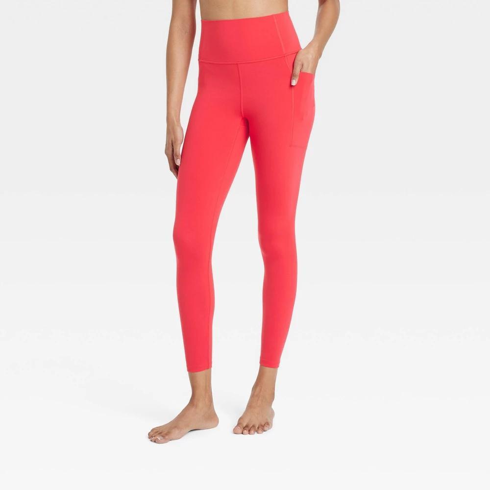 Womens Everyday Soft Ultra High-Rise Pocketed 7/8 Leggings - All In Motion Red XL Product Image