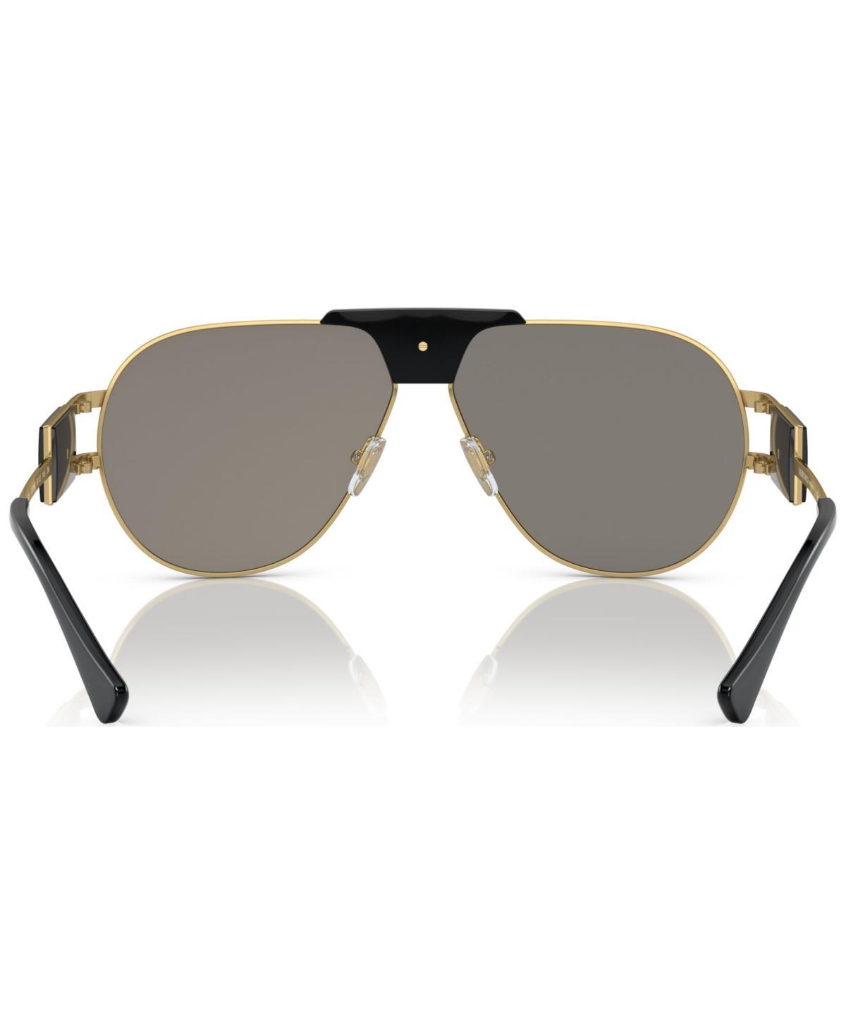 VERSACE Eyewear Avitor Frame Sunglasses In Gold Product Image