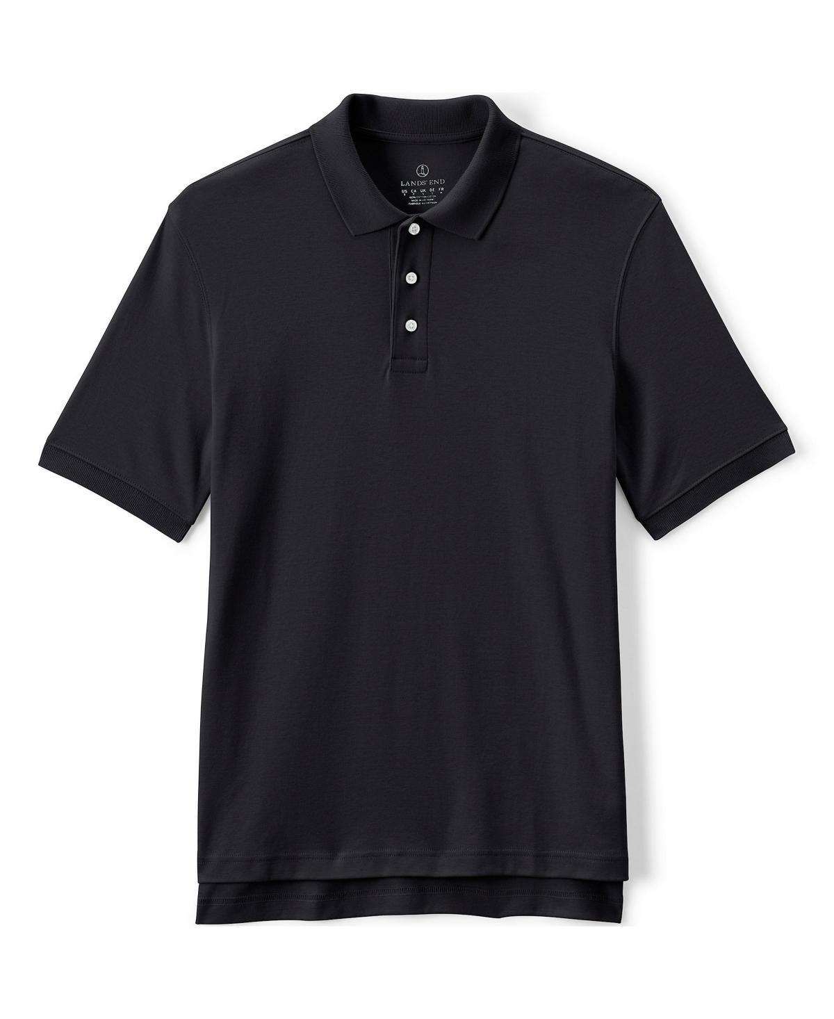 Men's Short Sleeve Interlock Polo Shirt - Lands' End Product Image