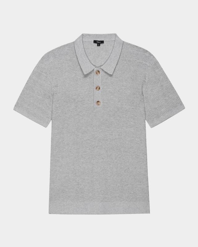 Mens Nathan Jacquard Polo Shirt Product Image