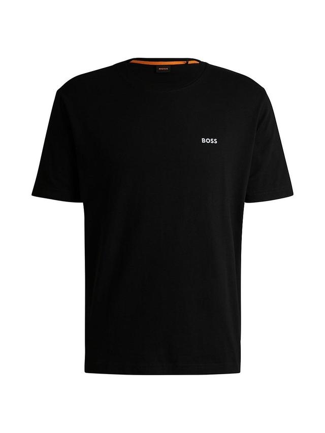 Mens Drip Logo Cotton Crewneck T-Shirt Product Image