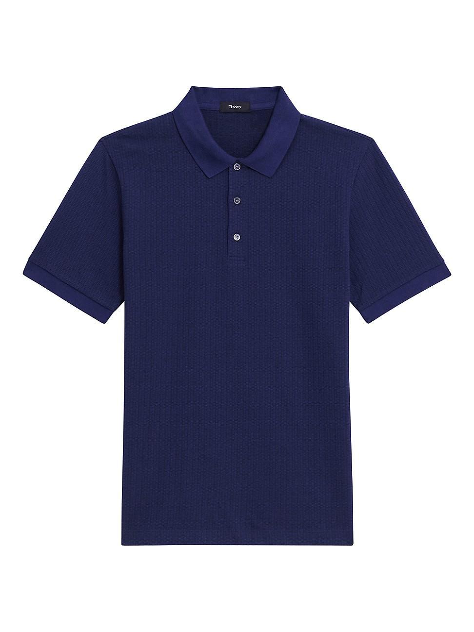 Theory Zelig Jacquard Stripe Cotton Polo Product Image