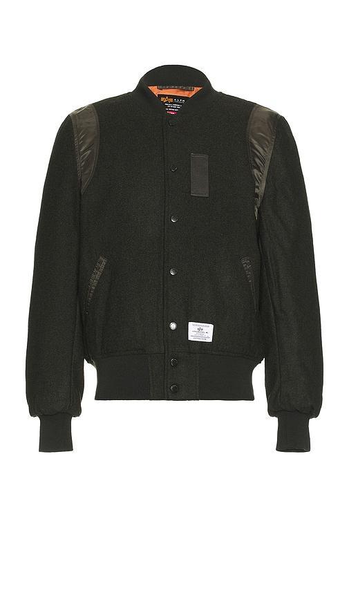 ALPHA INDUSTRIES Varsity Flight Jacket in Black Product Image