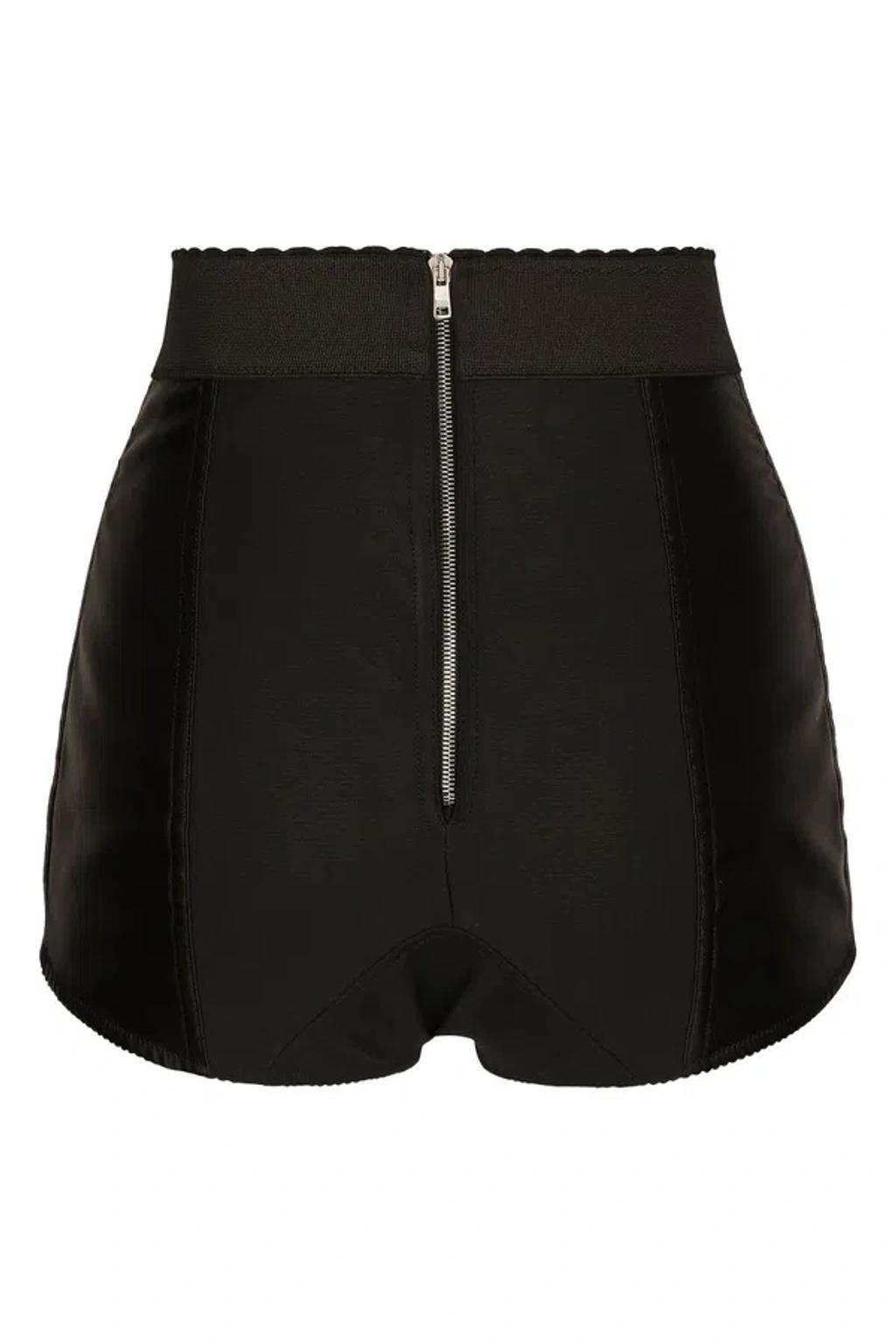 DOLCE & GABBANA Kurze High-waist-shorts In Black Product Image