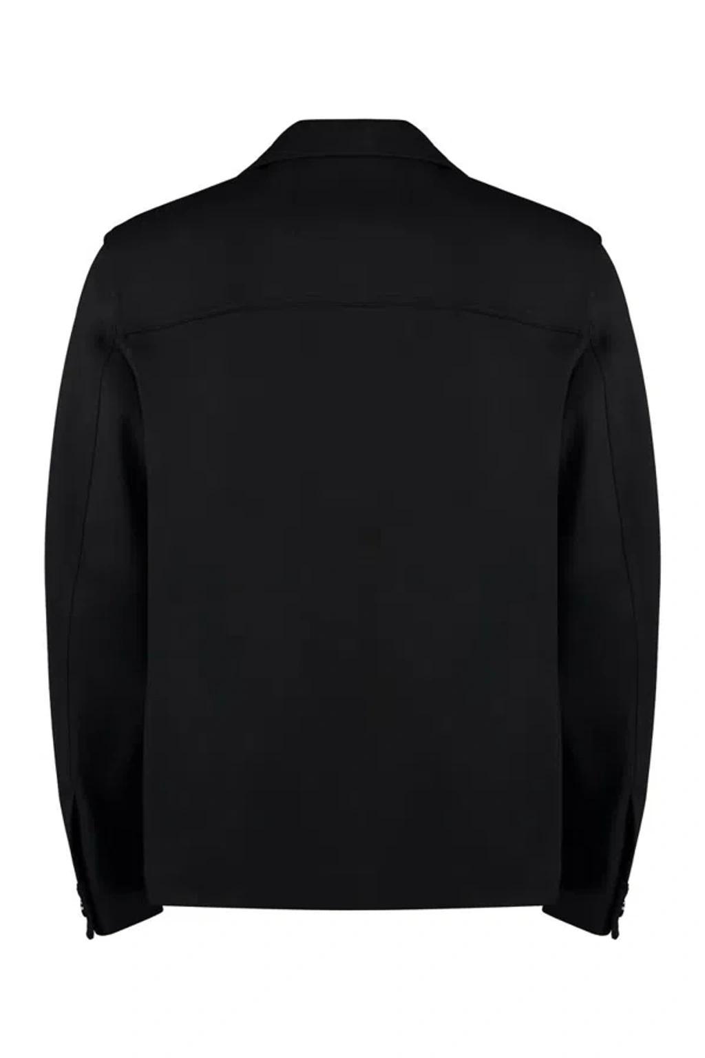 HUGO BOSS Fabric Overshirt In Black Product Image