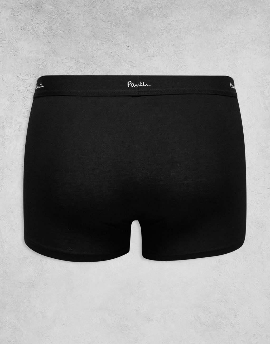 Paul Smith 3 pack trunks in white gray black with logo waistband Product Image