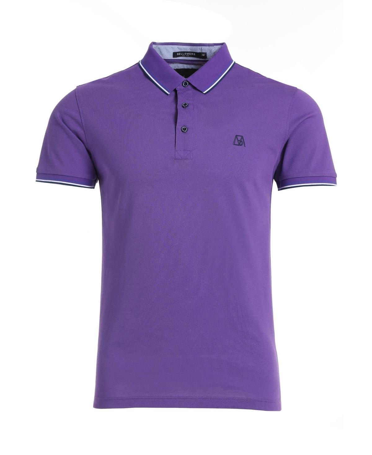 Bellemere Mens Silk Cotton Polo Shirt Product Image