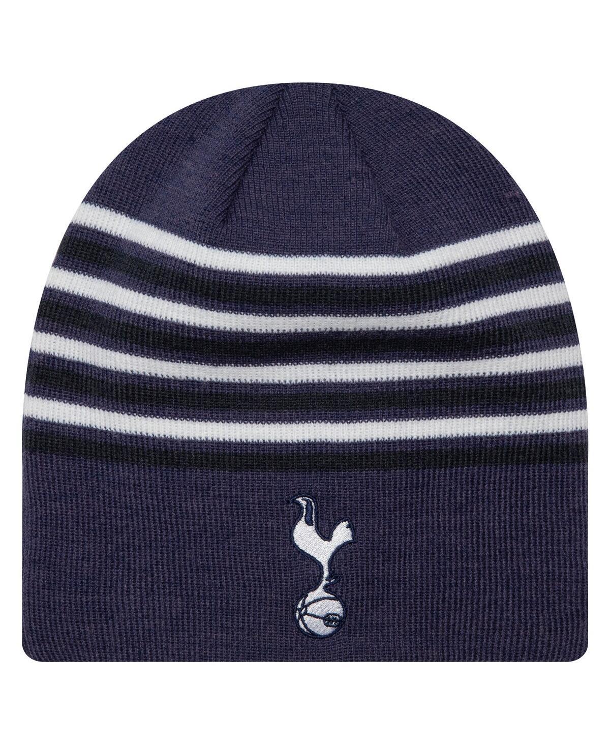 New Era Mens Navy Tottenham Hotspur Stripe Skull Knit Hat Product Image