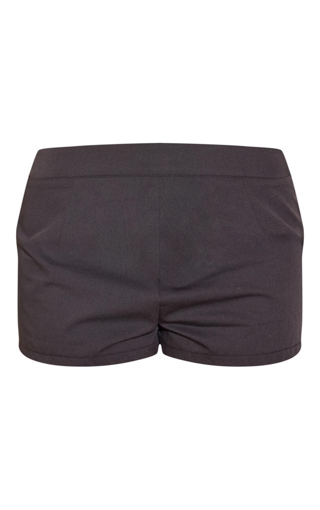 Black Tailored Woven Hot Pants Product Image