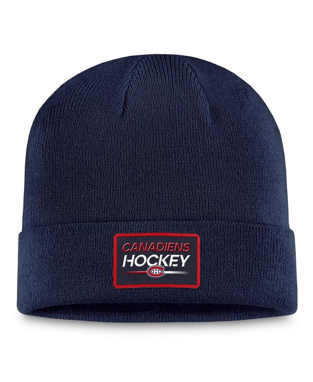 Mens Fanatics Branded Navy Washington Capitals Authentic Pro Cuffed Knit Hat, Blue Product Image