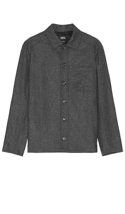 A. P.C. Jasper Wool Blend Flannel Overshirt Product Image