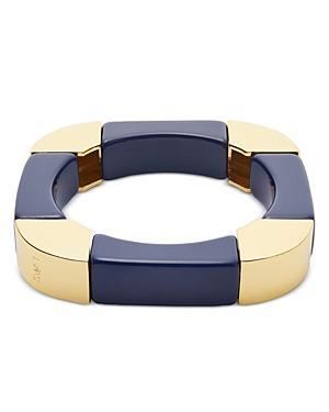 Lele Sadoughi Color Geometric Stretch Bangle Bracelet in Gold Tone Product Image